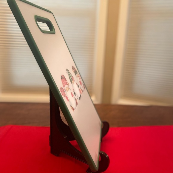 3 Christmas Gnomes Cutting Board By Core Kitchen With Built-In Handle 9” X 14.5” - Picture 13 of 13